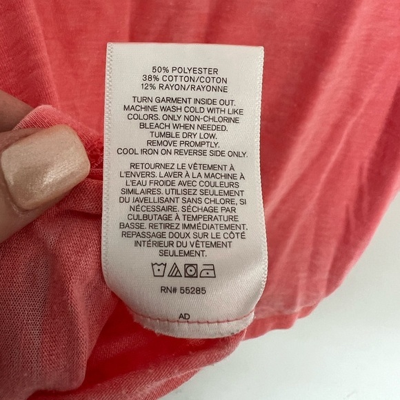 🍭 Express One Eleven Women's Causal Top ~ Size XS ~ Tropical ~ Orange - Picture 4 of 4